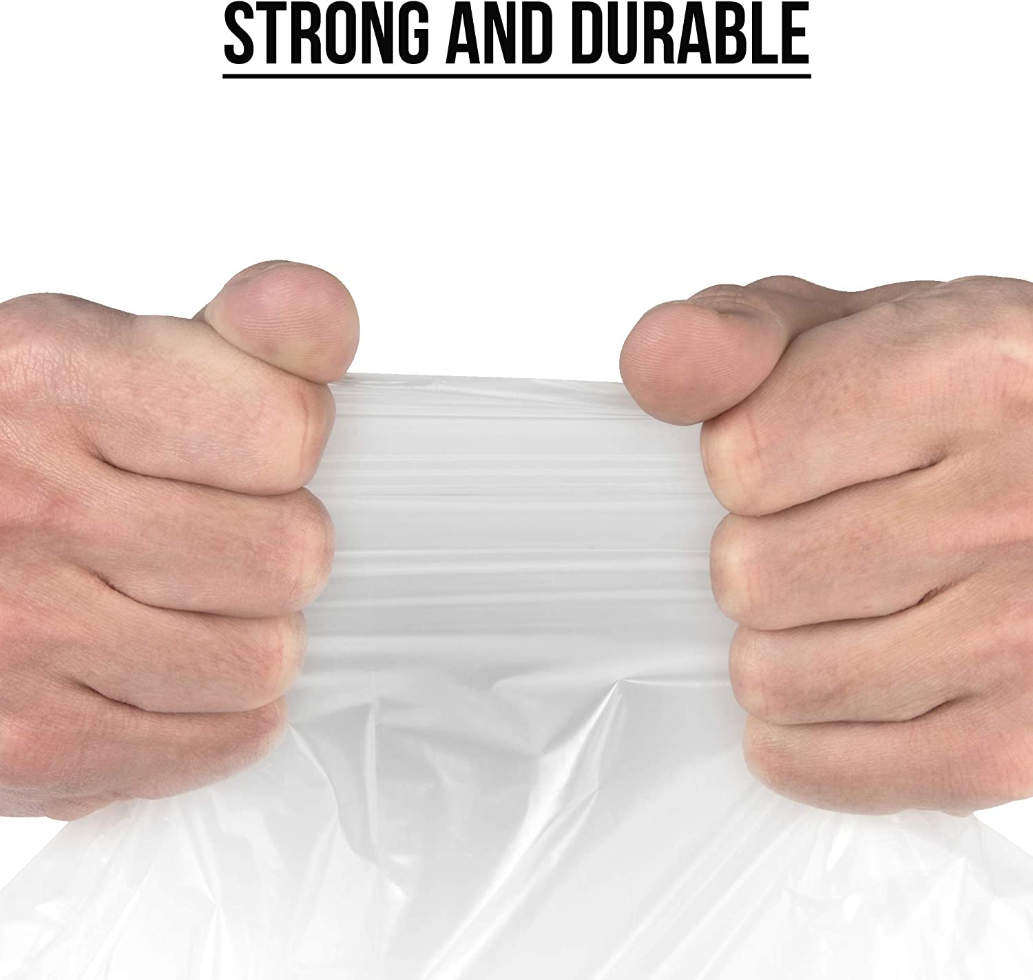 Clear Heavy Duty Low Density Trash Bags / Trash Liners - 1.8 Mil