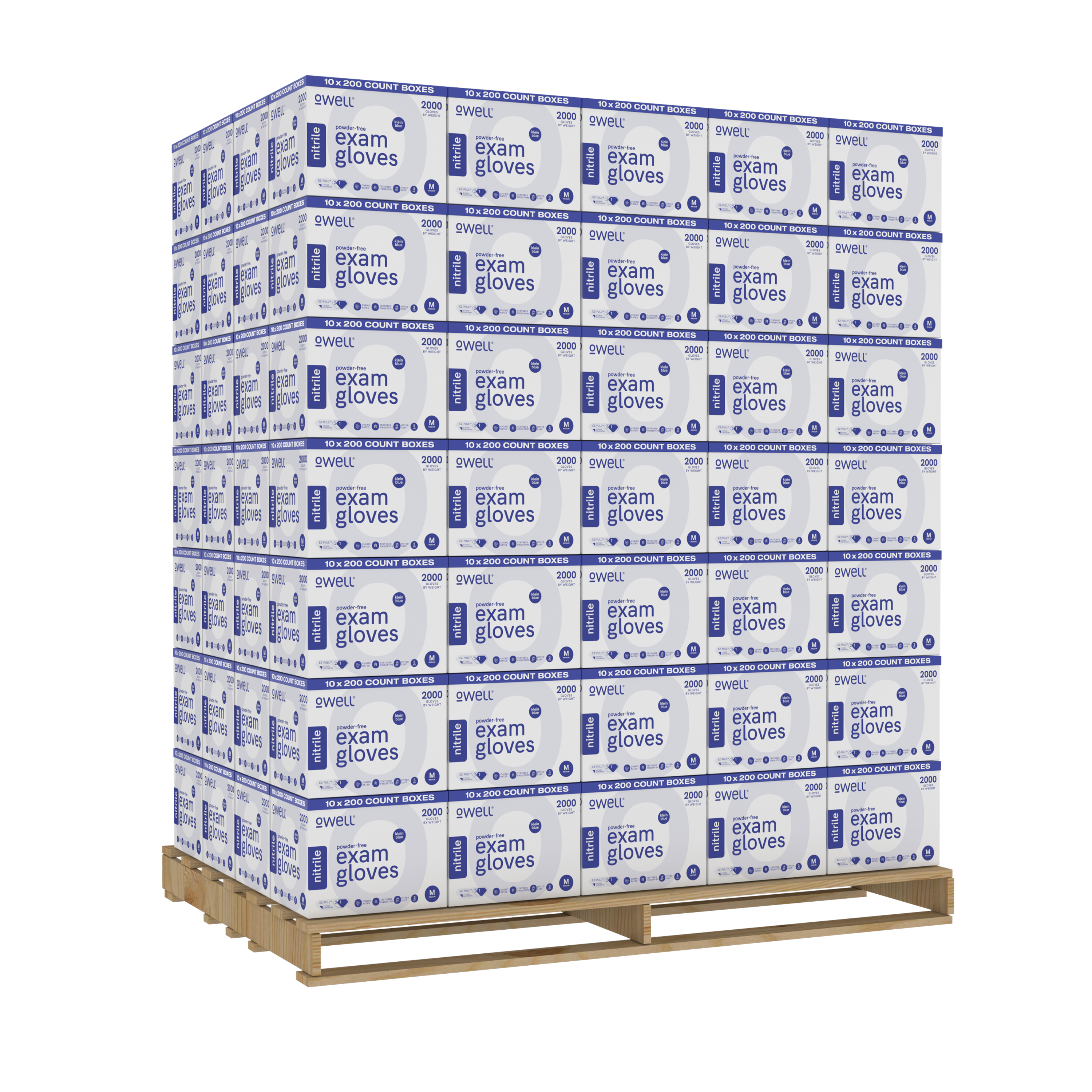Blue Medical Exam Nitrile Disposable Gloves, 3 Mil – Wholesale Pallet (840 Boxes / 200 Count)