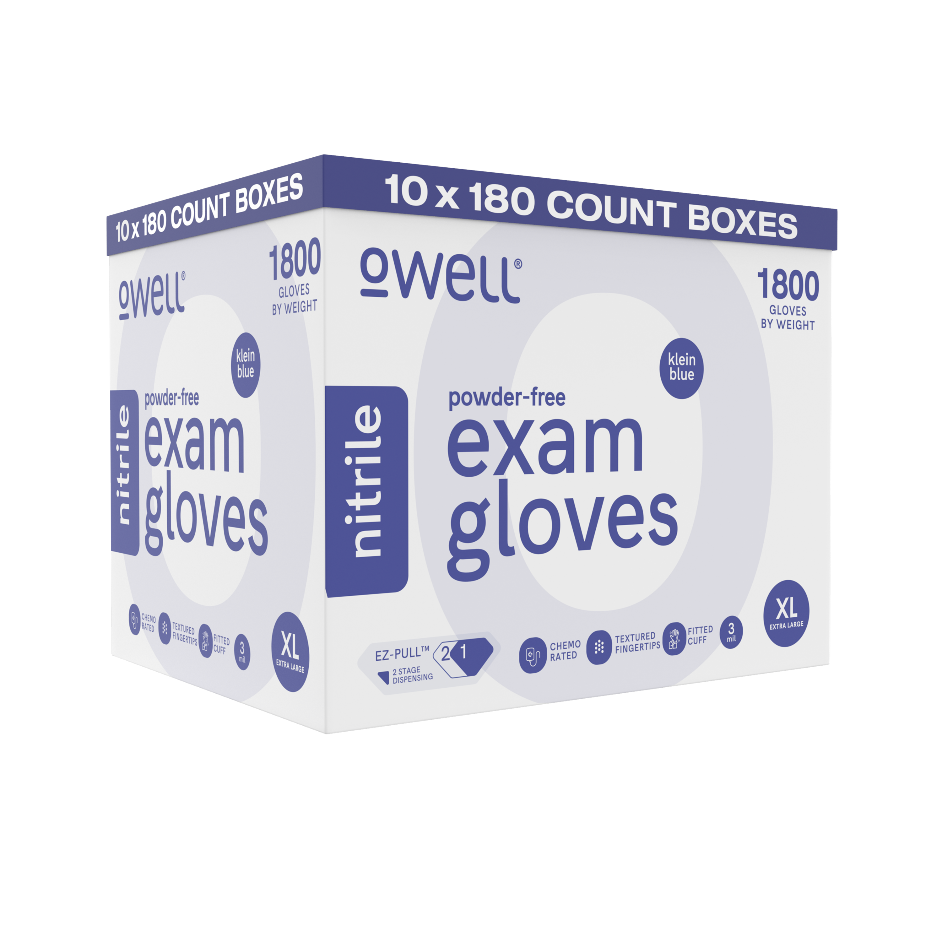 Blue Medical Exam Nitrile Gloves – 3 Mil Disposable Medical Exam Gloves | 200 Count Boxes (2000 Gloves/Case)