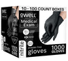 OWELL Medical Exam Powder Free Nitrile Disposable Gloves, 4mil (Case of 10 x 100 Count)