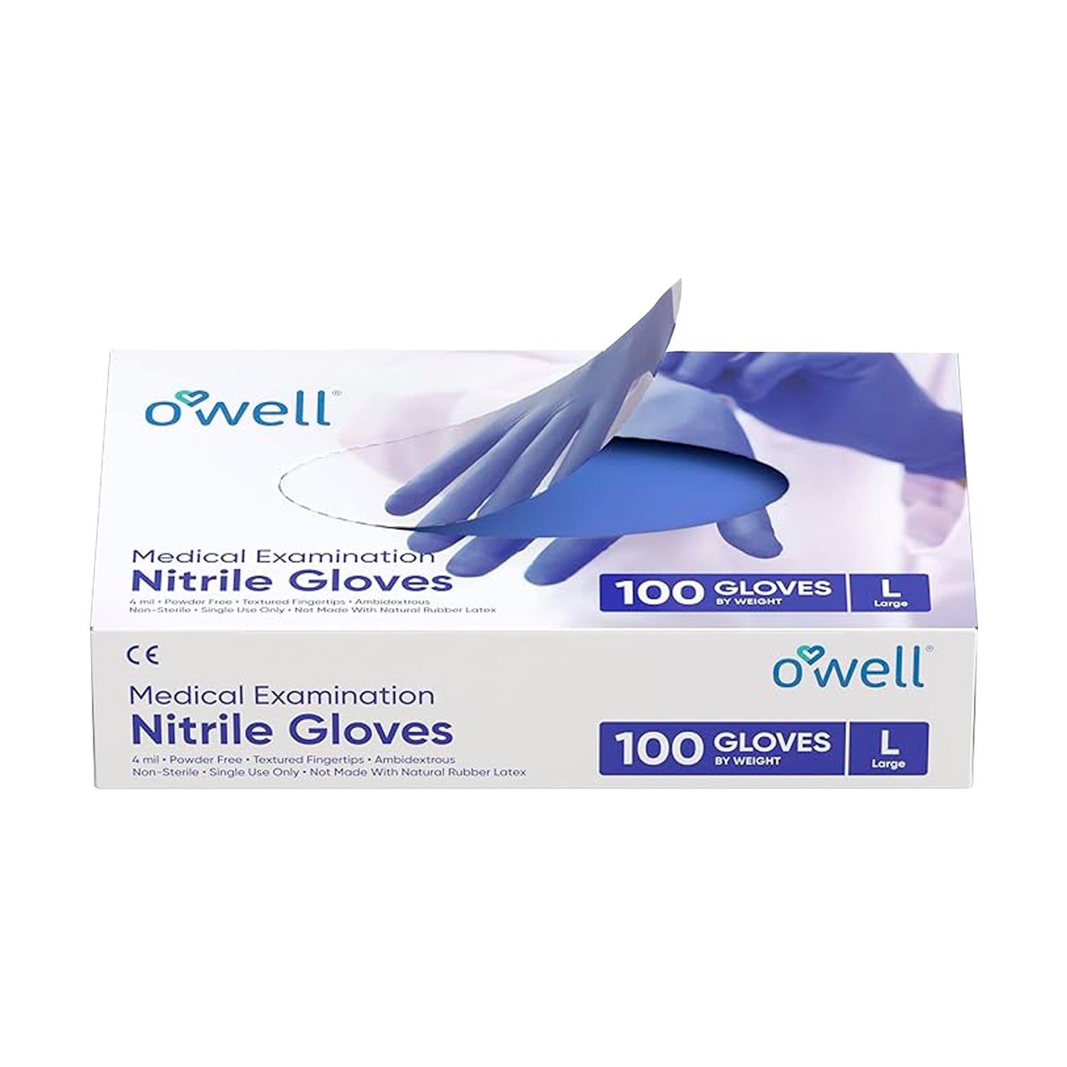 OWELL Medical Examination Nitrile Gloves (100 Count)