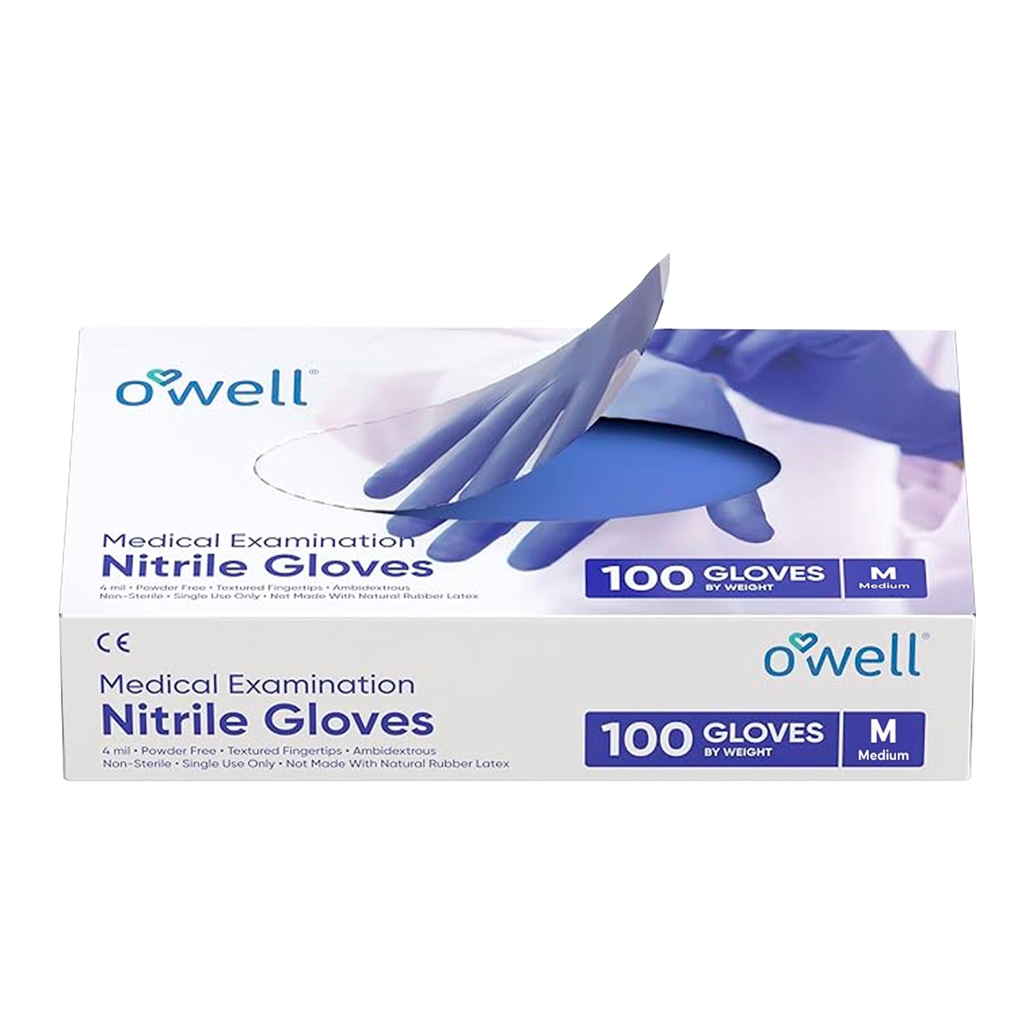 OWELL Medical Examination Nitrile Gloves (100 Count)