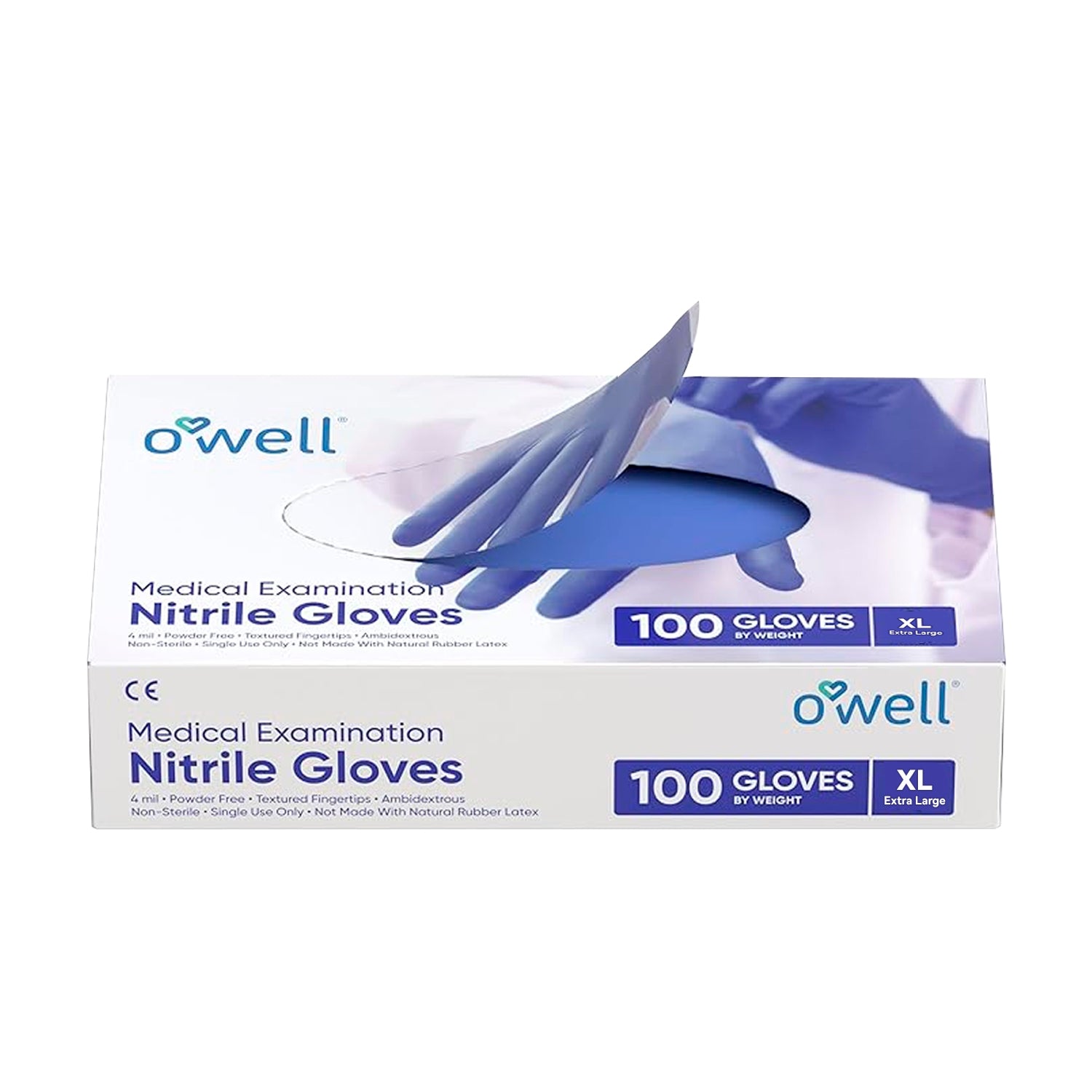 OWELL Medical Examination Nitrile Gloves (100 Count)