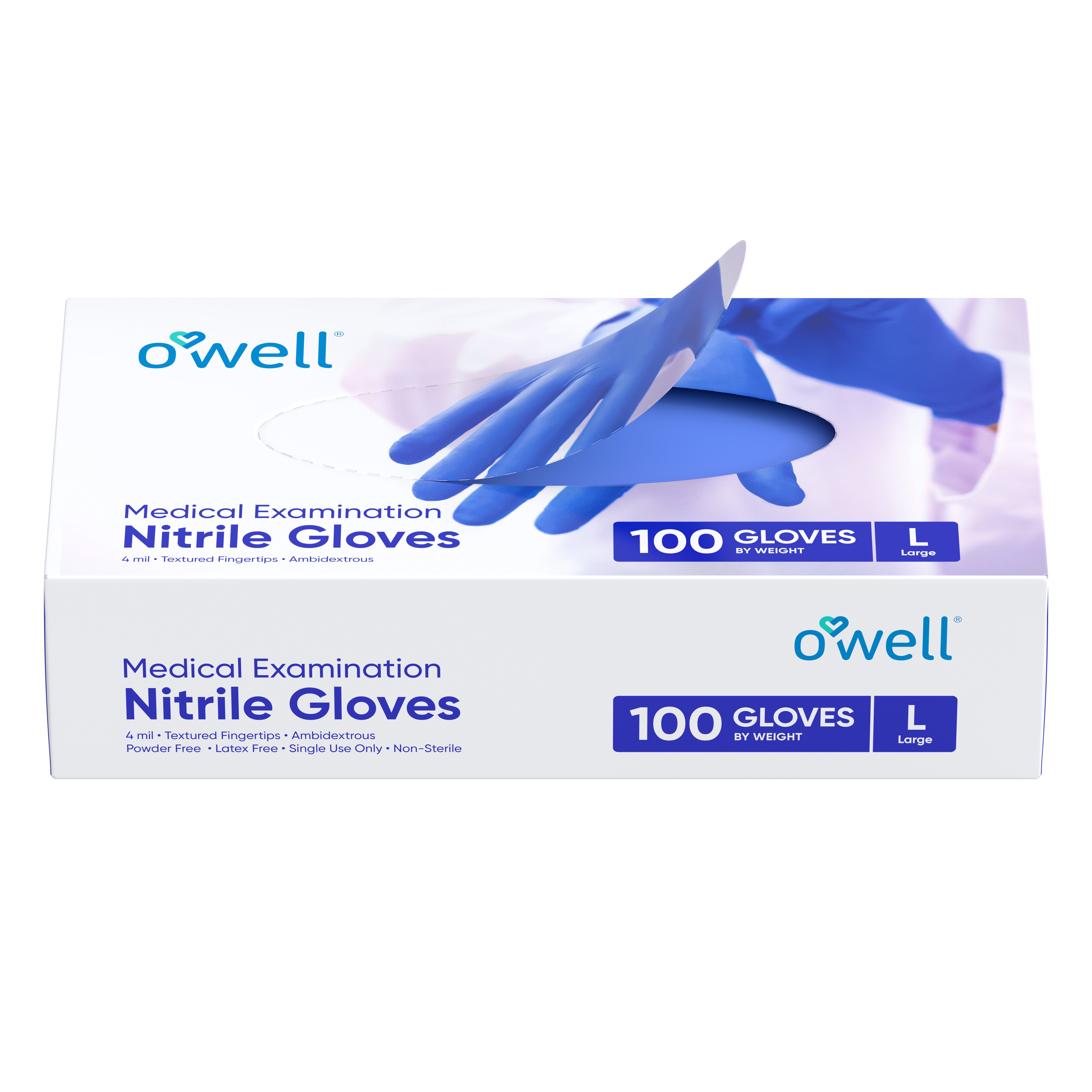 OWELL Medical Examination Nitrile Gloves (100 Count)