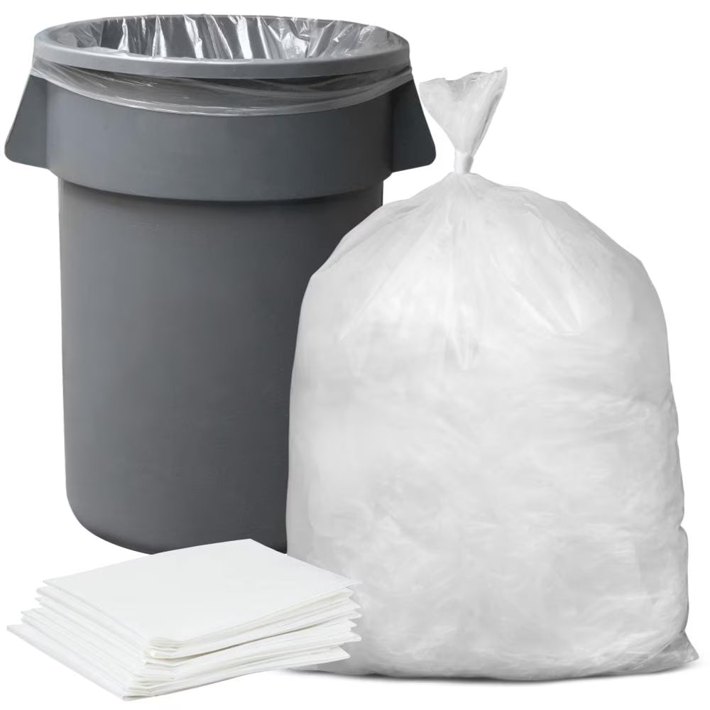 Clear Heavy Duty Low Density Trash Bags / Trash Liners - 1.8 Mil