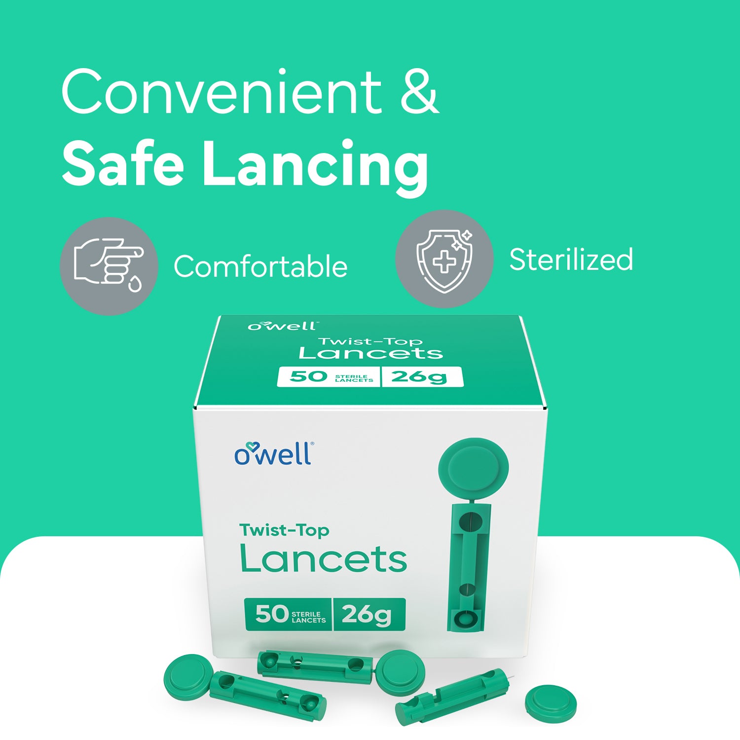 OWELL Twist Top Lancets, 26 Gauge