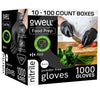 OWELL Food Prep Powder Free Nitrile Disposable Gloves, 4mil (Case of 10 x 100 Count)