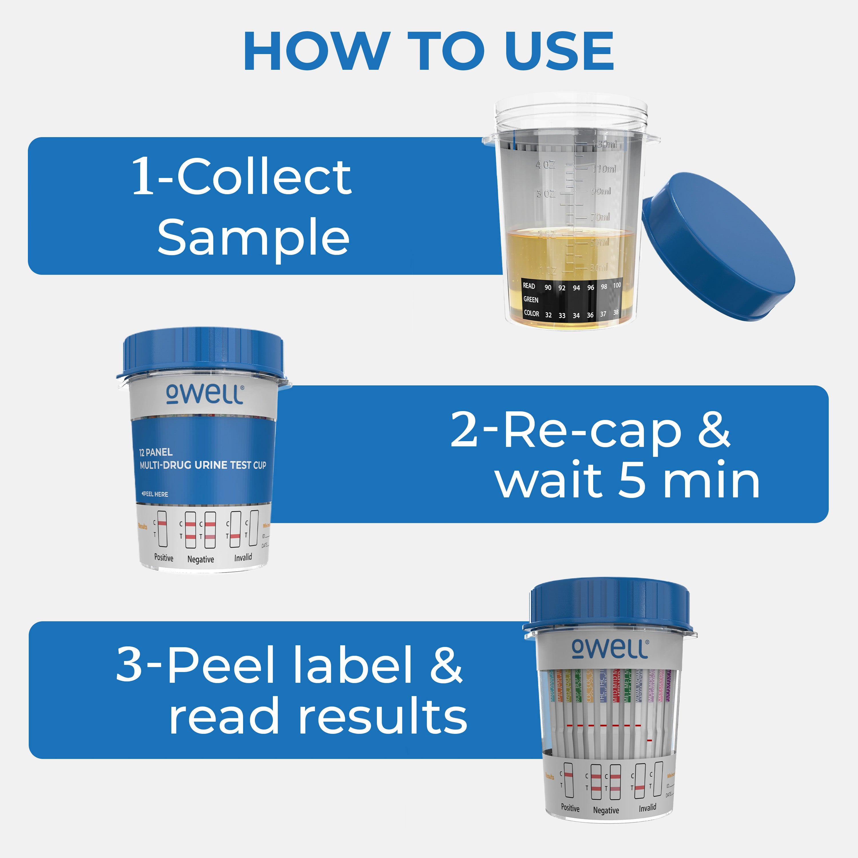 12 Panel Urine Drug Test Cup with Instant Results