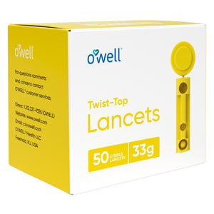 Open image in slideshow, O’WELL Twist Top Lancets 33 Gauge| Ultra Thin Needle
