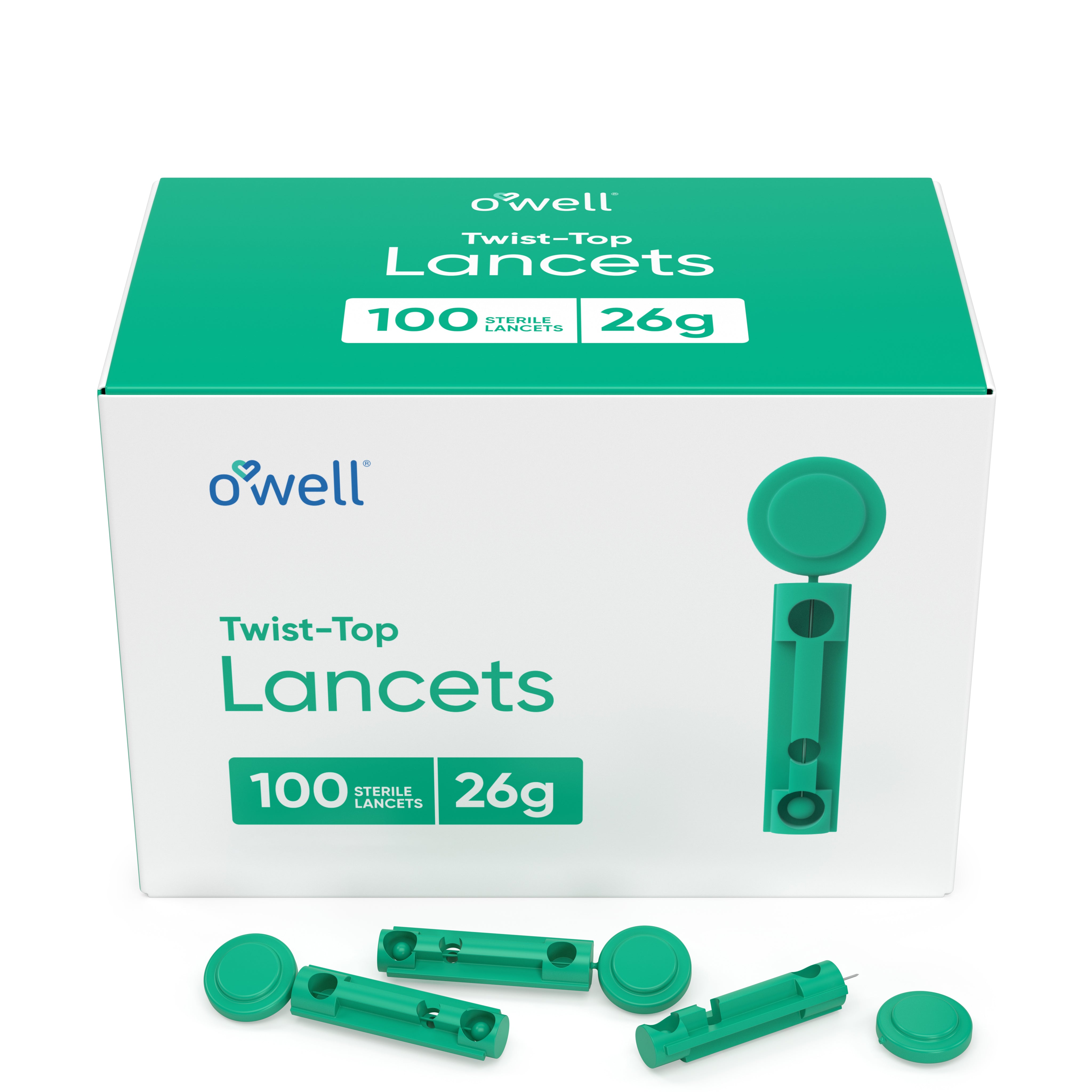 O’WELL Twist Top Lancets 26 Gauge | Ultra Thick Needle