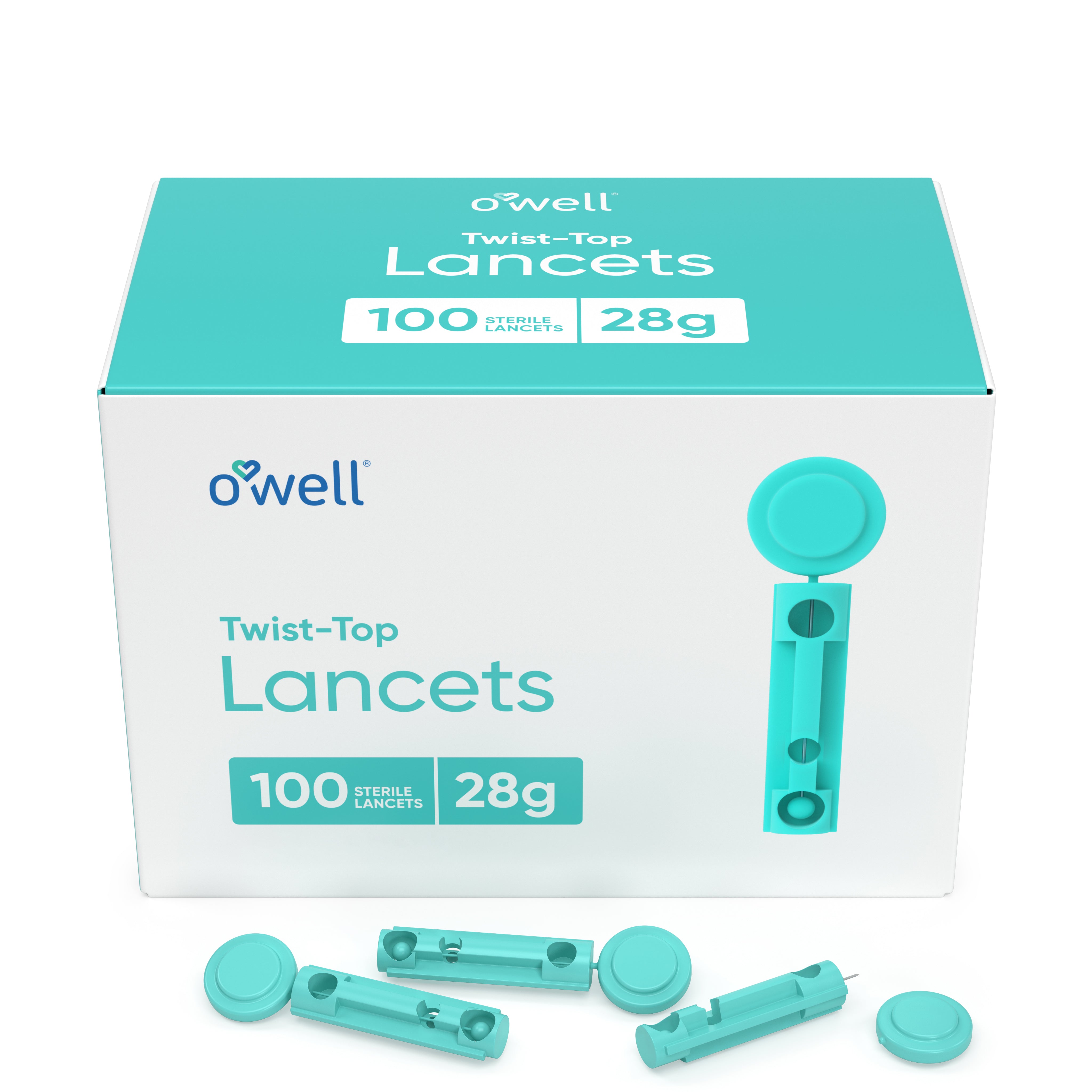 O’WELL Twist Top Lancets 28 Gauge | Thick Needle