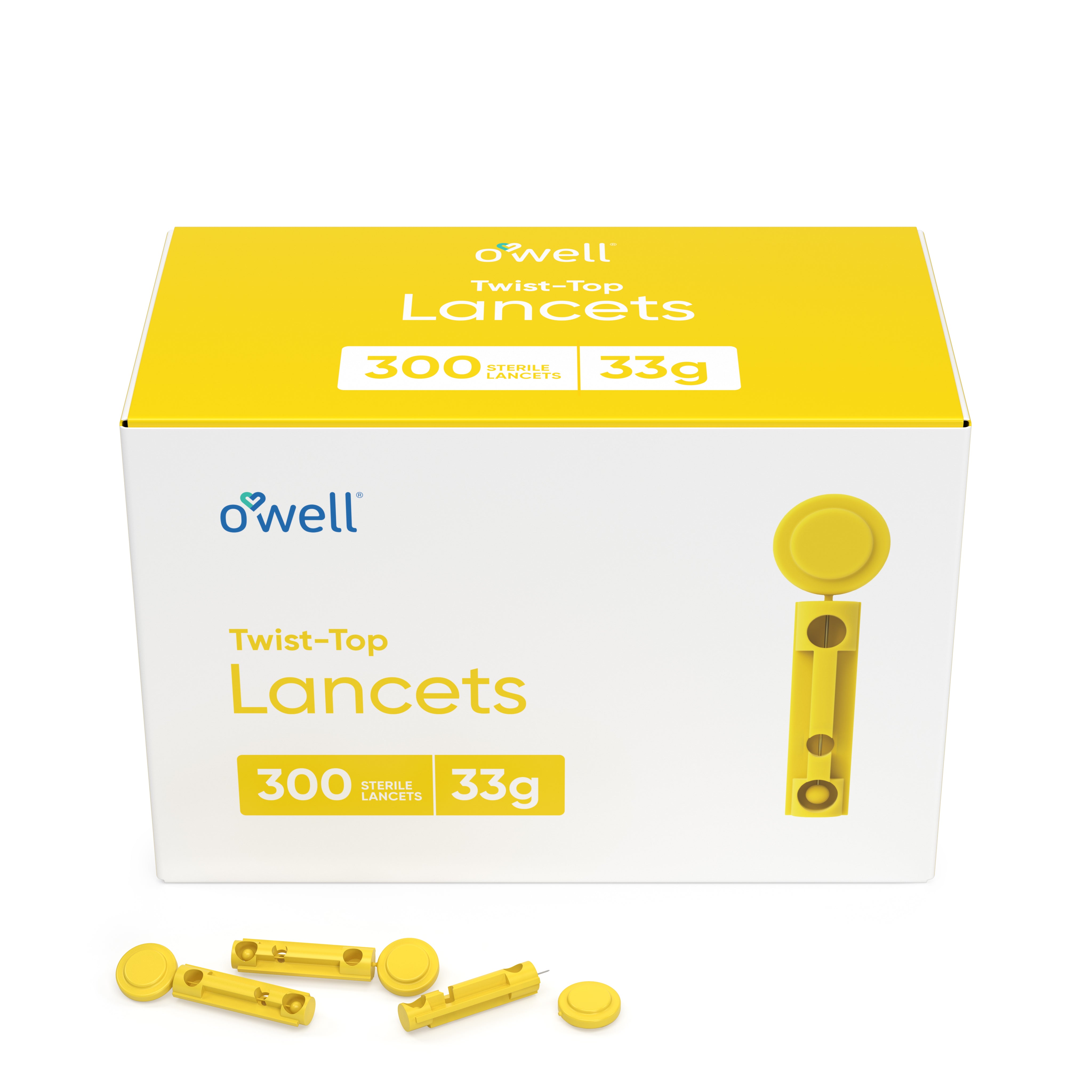 O’WELL Twist Top Lancets 33 Gauge| Ultra Thin Needle