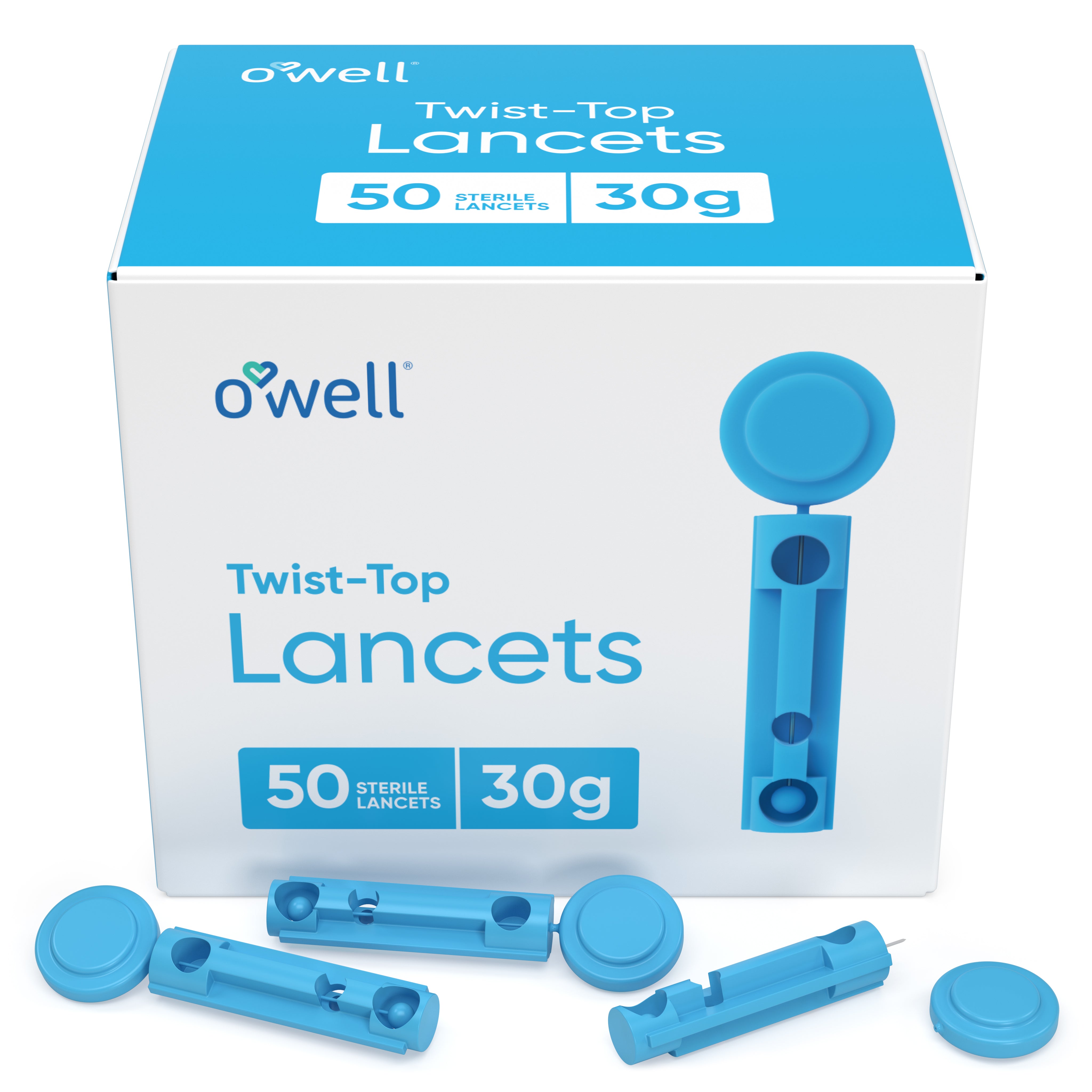 O’WELL Twist Top Lancets 30 Gauge | Thin Needle