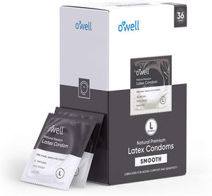 Open image in slideshow, O’WELL Premium All-Natural Latex Condoms, 36 Count (Smooth)
